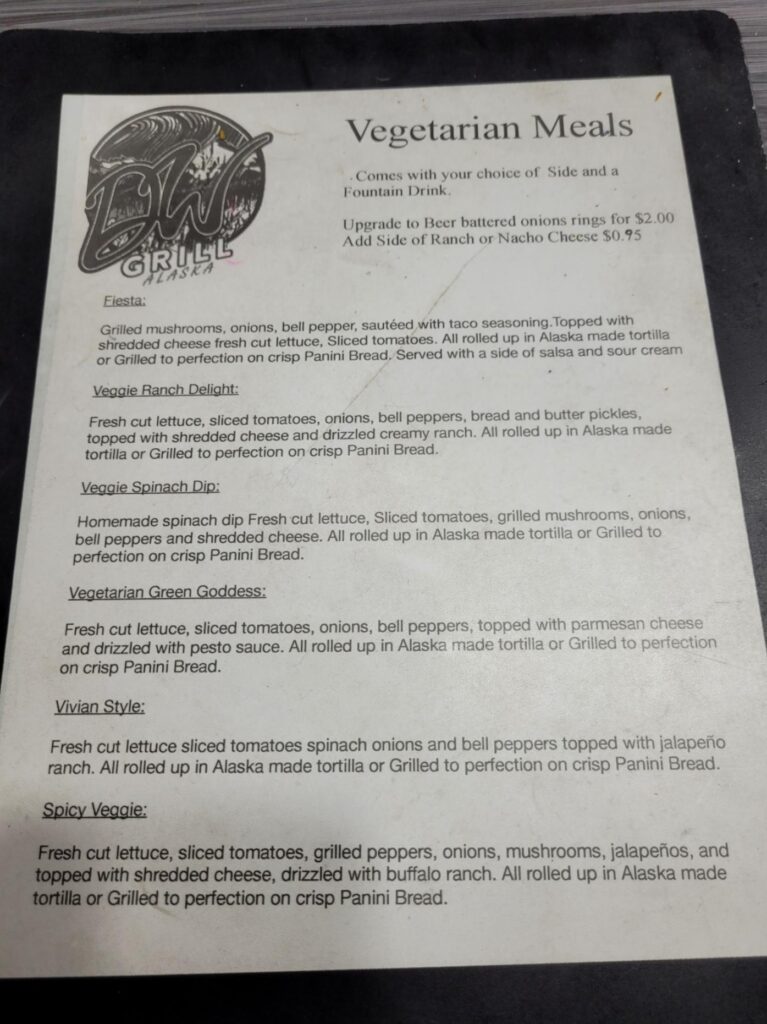 DW Grill and Catering Menu 1